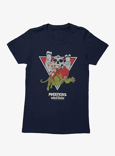 Masters Of The Universe He-Man Battle Cat Leap Womens T-Shirt