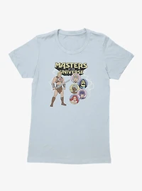 Masters Of The Universe He-Man And Character Bubbles Womens T-Shirt