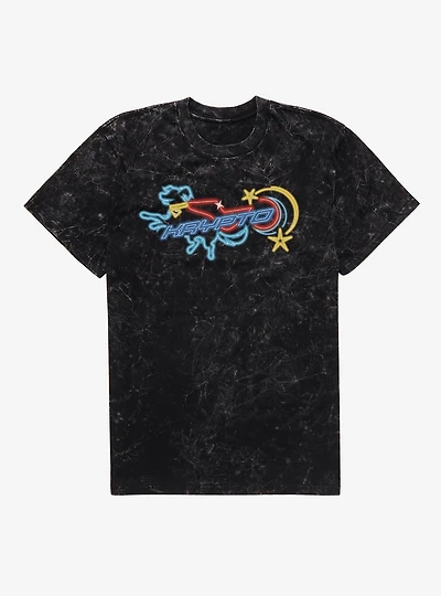 Supergirl Krypto Neon Outline Mineral Wash T-Shirt