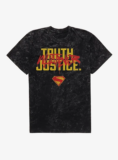 Supergirl Truth Justice Whatever Mineral Wash T-Shirt