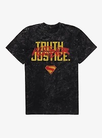 Supergirl Truth Justice Whatever Mineral Wash T-Shirt