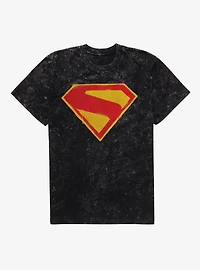 Supergirl Spray Painted Logo Mineral Wash T-Shirt