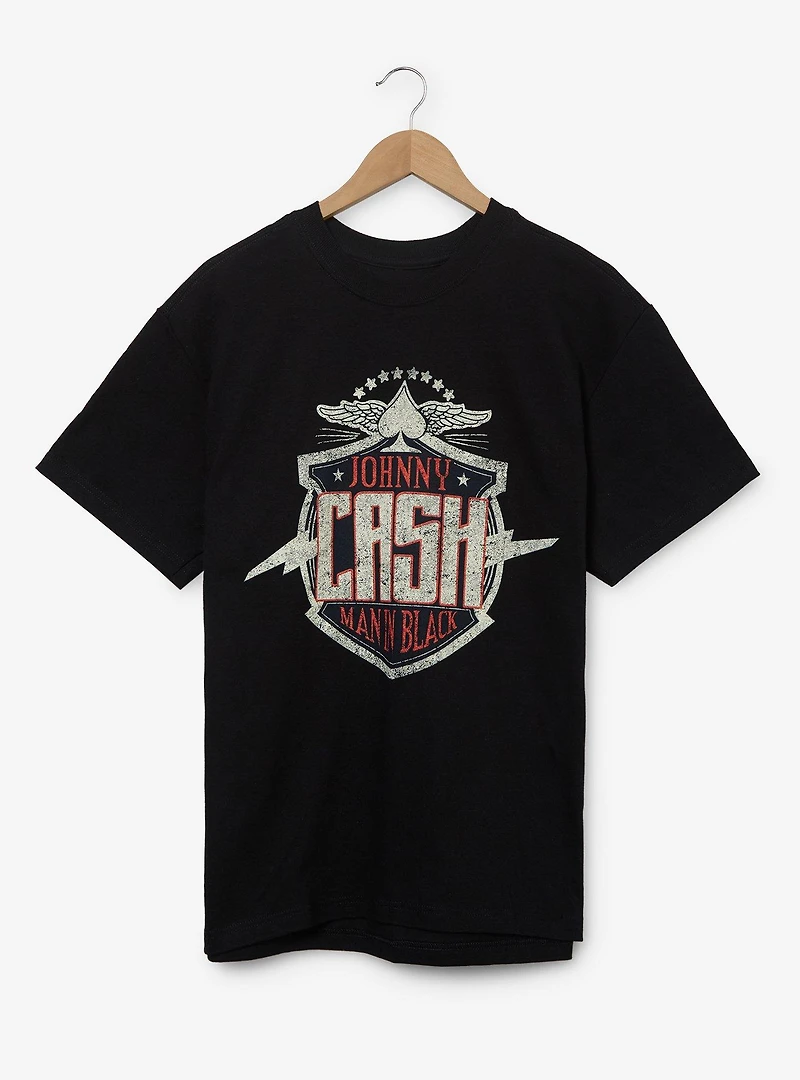 Johnny Cash Man Black Logo T-Shirt