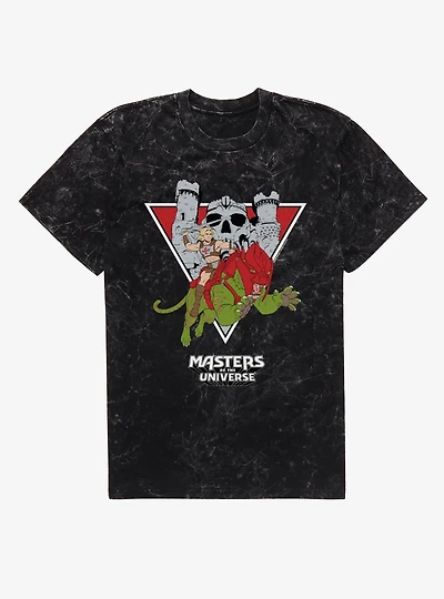 Masters Of The Universe He-Man Battle Cat Leap Mineral Wash T-Shirt