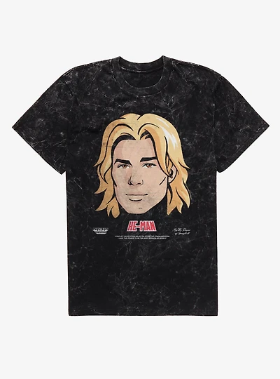 Masters Of The Universe He-Man Big Face Mineral Wash T-Shirt