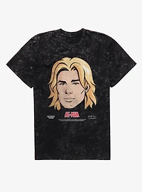 Masters Of The Universe He-Man Big Face Mineral Wash T-Shirt