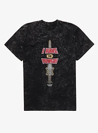 Masters Of The Universe I Have Power Sword Mineral Wash T-Shirt