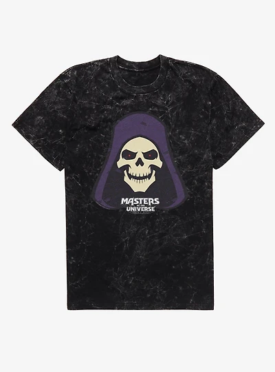 Masters Of The Universe Skeletor Face Scale Pattern Mineral Wash T-Shirt
