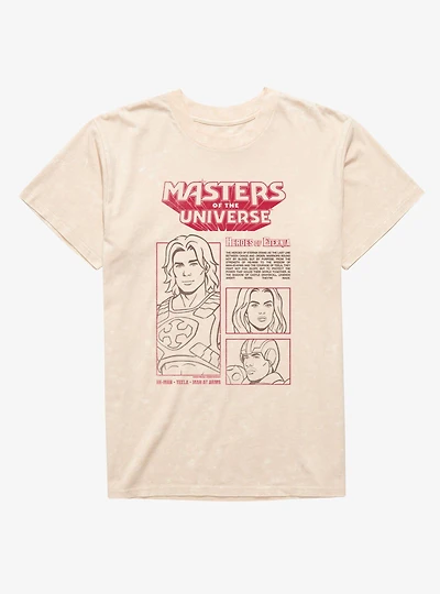 Masters Of The Universe Heroes Eternia He-Man Teela Man-At-Arms Mineral Wash T-Shirt