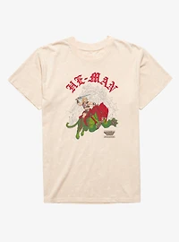 Masters Of The Universe He-Man Leap Battle Cat Mineral Wash T-Shirt