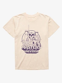 Masters Of The Universe He-Man Castle Grayskull Group Shot Outline Mineral Wash T-Shirt