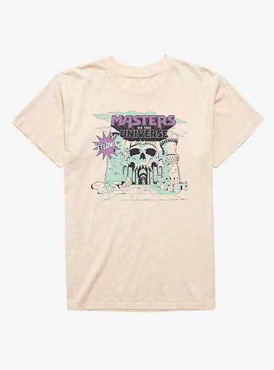 Masters Of The Universe Castle Grayskull Comic Style Entrance Mineral Wash T-Shirt