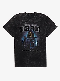 Masters Of The Universe Vile And Villanous Skeletor Overlord Evil Mineral Wash T-Shirt