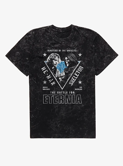 Masters Of The Universe He-Man And Skeletor Battle For Eternia Mineral Wash T-Shirt