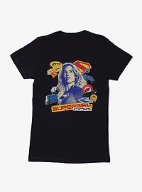 Supergirl Sticker Collage Womens T-Shirt