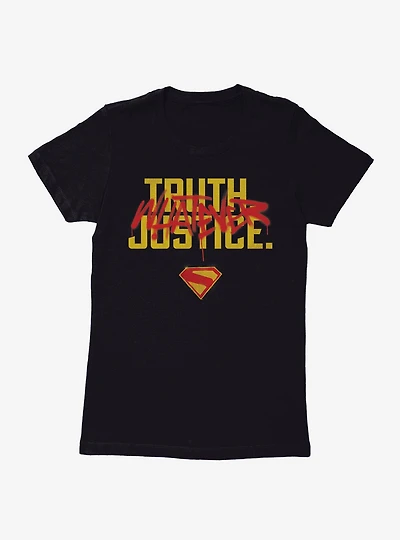Supergirl Truth Justice Whatever Womens T-Shirt