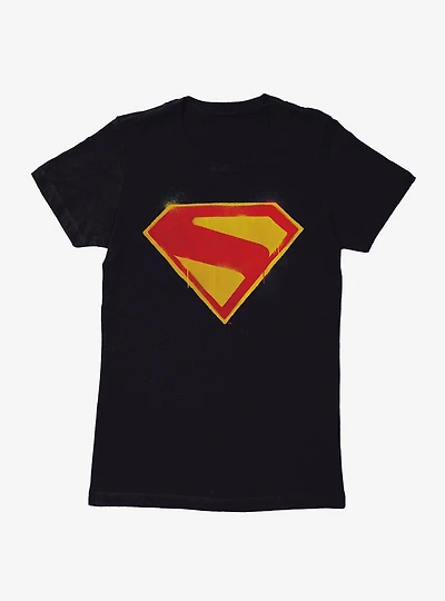 Supergirl Spray Painted Logo Womens T-Shirt