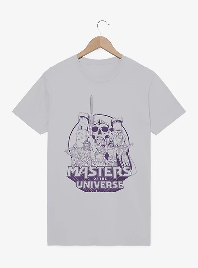 Masters Of The Universe He-Man Castle Grayskull Group Shot Outline T-Shirt
