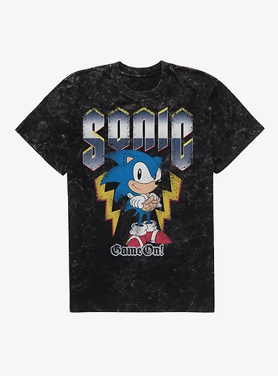 Sonic The Hedgehog Game On Mineral Wash T-Shirt