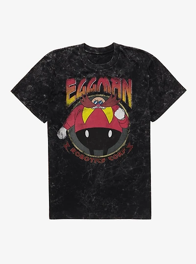 Sonic The Hedgehog Eggman Robotics Corp Mineral Wash T-Shirt