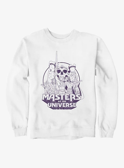 Masters Of The Universe He-Man Castle Grayskull Group Shot Outline Sweatshirt