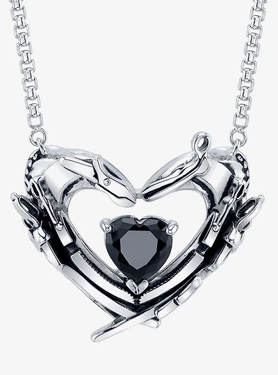 Edward Scissorhands X RockLove Crystal Heart Necklace