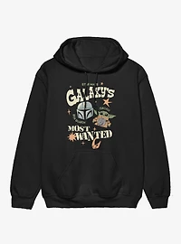 Star Wars The Mandalorian And Grogu Galaxys Most Wanted Cute Drawings Hoodie BoxLunch Exclusive