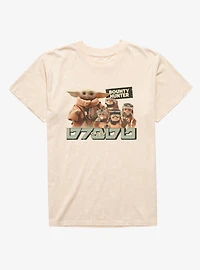 Star Wars The Mandalorian And Grogu Bounty Hunter Mineral Wash T-Shirt