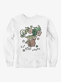 Star Wars The Mandalorian And Grogu Eat More Frog Sketch Sweatshirt