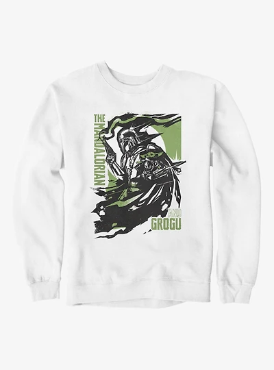 Star Wars The Mandalorian And Grogu Smoke Cape Swirl Sweatshirt