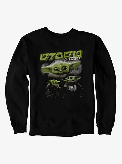 Star Wars The Mandalorian And Grogu Little Bounty Collage Sweatshirt