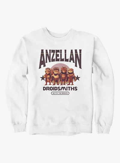 Star Wars The Mandalorian And Grogu Anzellan Droidsmith Line Up Fix Broken Sweatshirt