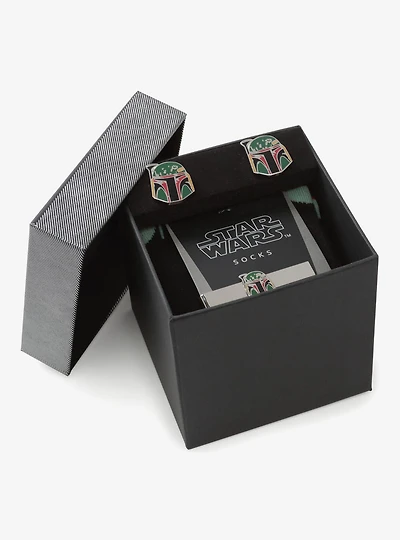 Star Wars Boba Fett Cufflinks, Tie Bar, and Dress Socks Gift Set