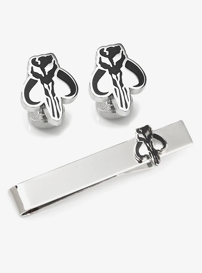Star Wars Mandalorian Mythosaur Cufflinks and Tie Bar Gift Set