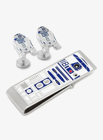 Star Wars R2D2 Cufflinks and Cushion Money Clip Gift Set