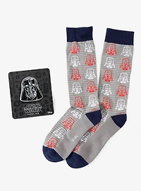 Star Wars Darth Vader Gray and Red Dress Socks and Lapel Pin Gift Set