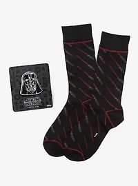 Star Wars Darth Vader Lightsaber Black Socks and Lapel Pin Gift Set