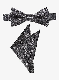 Disney Mickey Mouse Damask Silk Pocket Square and Bow Tie Gift Set