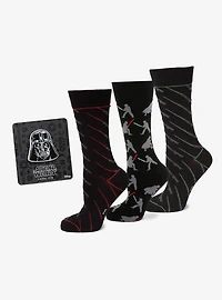 Star Wars Lightsaber Battle Dress Socks and Darth Vader Lapel Pin Gift Set