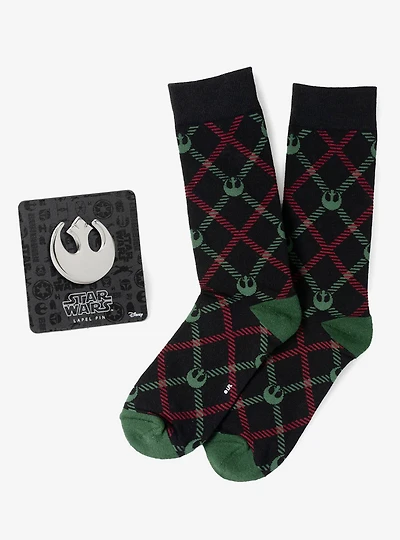 Star Wars Rebel Alliance Dress Socks and Lapel Pin Gift Set