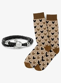 Disney Mickey Mouse Silhouette Sock and Bracelet Gift Set