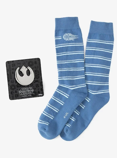 Star Wars Millennium Falcon Blue Striped Tie