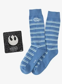 Star Wars Millennium Falcon Blue Striped Tie