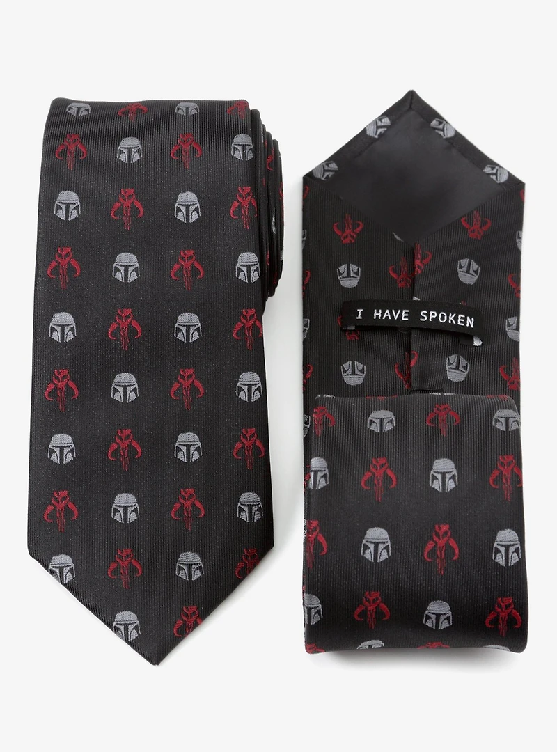 Star Wars Mandalorian & Mythosaur Big & Tall Red Black Tie