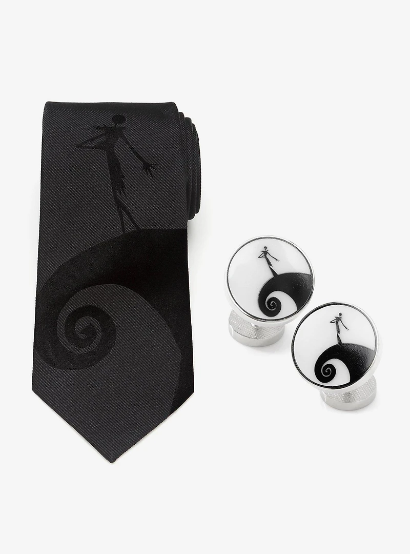 Disney The Nightmare Before Christmas Jack Skellington Silk Necktie and Cufflinks Gift Set