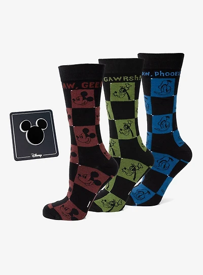 Disney Mickey and Friends Checkered Black Gift Set