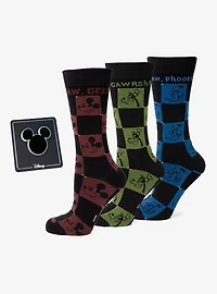Disney Mickey and Friends Checkered Black Gift Set