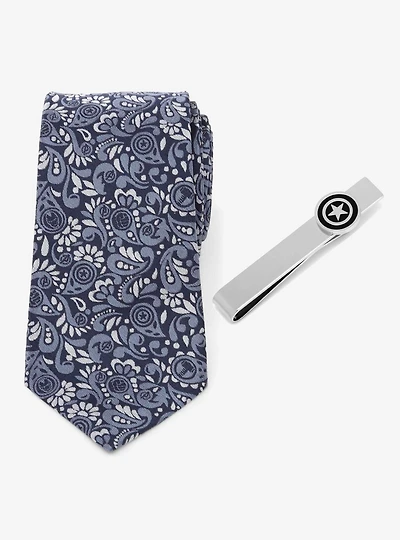 Marvel Avengers Icons Silk Necktie and Tie Bar Gift Set