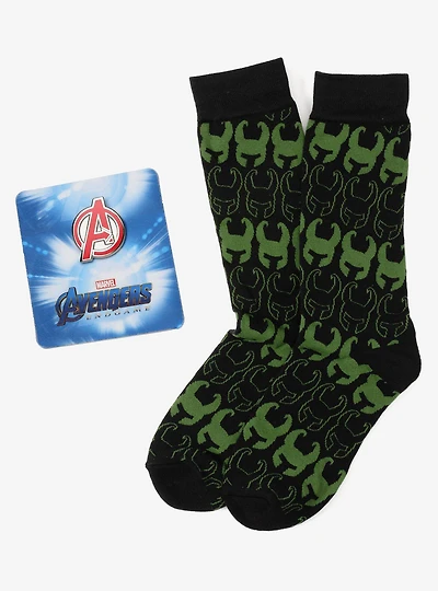 Marvel Avengers Loki Pattern Green and Black Gift Set