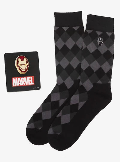 Marvel Iron Man Argyle Black Gift Set